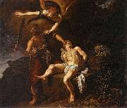 Pieter Lastman The Angel of the Lord Preventing Abraham from Sacrificing his Son Isaac France oil painting artist